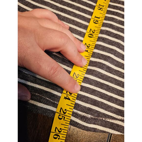 BDG Grey & White Striped Long Sleeve Top Large - Picture 9 of 9